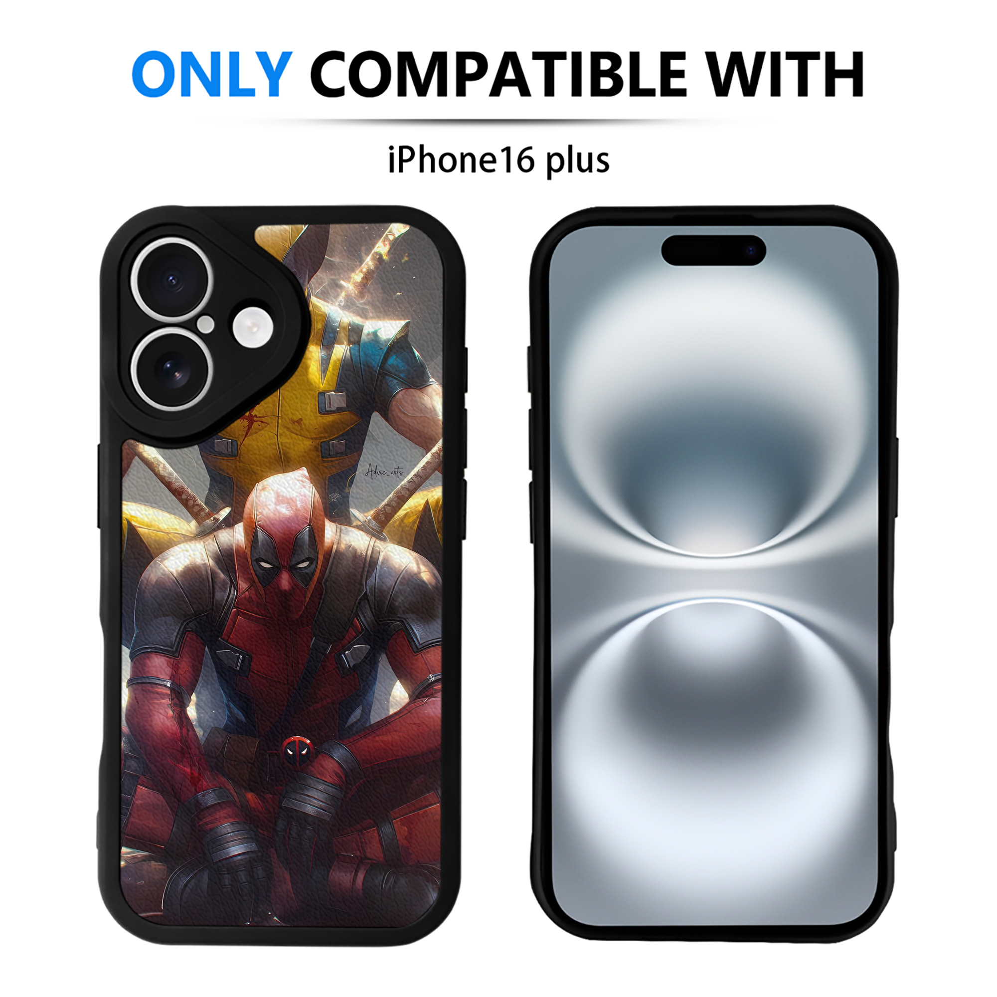 （画像用） Deadpool デッドプール 【iPhone 16シリーズ対応】シリコンスマホケース（レザー調） 材質：シリコン